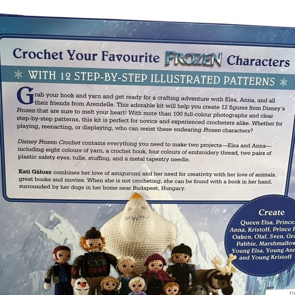 Disney Toys Disney Frozen Crochet Kit Kati Galusz Create Elsa Anna